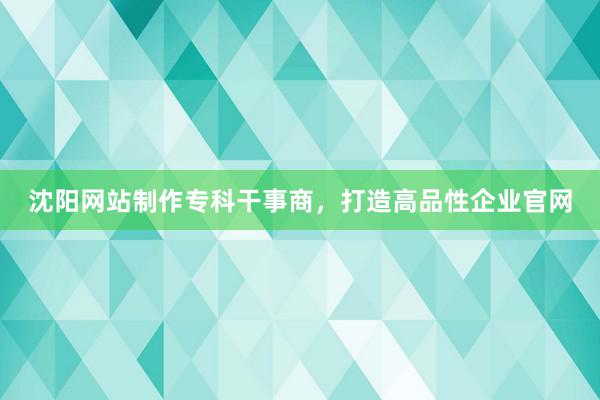沈阳网站制作专科干事商，打造高品性企业官网